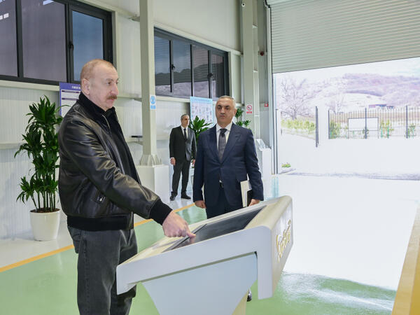 İlham Əliyev Ağdərə rayonunda “Qozlukörpü” Su Elektrik Stansiyasının açılışında iştirak edib - FOTO