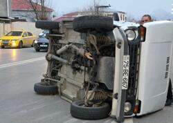 Naxçıvanda qəza  - maşın aşdı - FOTO