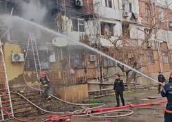 Binəqədidəki yanğında 13 məcburi köçkün ailəsinə ziyan dəydi