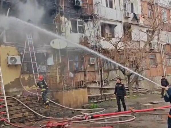 Binəqədidəki yanğında 13 məcburi köçkün ailəsinə ziyan dəydi