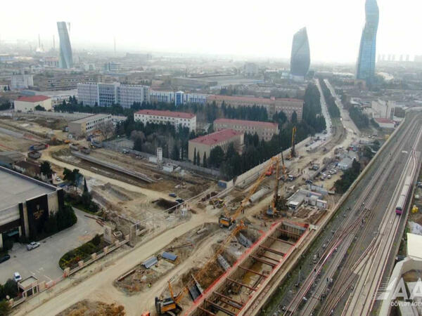 Bakıda yeni avtomobil yolunun tikintisi davam etdirilir