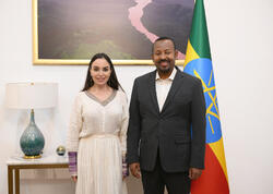 Leyla Əliyeva Efiopiyanın Baş naziri ilə görüşüb - <span class="color_red">FOTO</span>