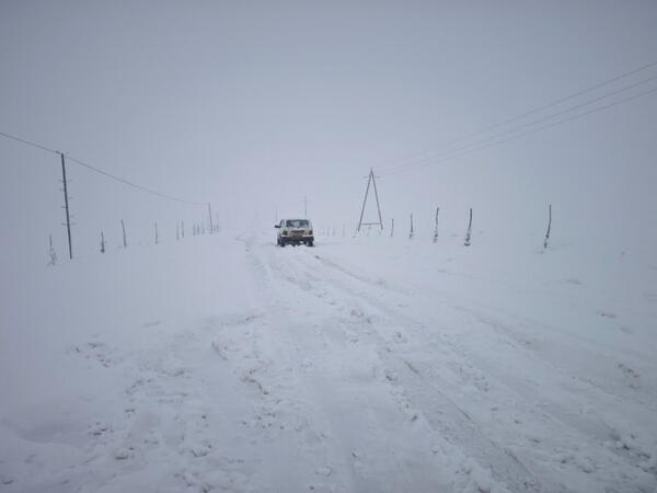 Azərbaycanda bu yol bağlandı - 50-dən çox kənd işıqsız qaldı - <span class="color_red">FOTO</span>