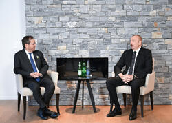 İlham Əliyev Davosda İsrail Dövlətinin Prezidenti ilə görüşüb - FOTO