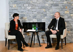 İlham Əliyev Davosda Marta Kosla görüşüb - <span class="color_red">FOTO</span>