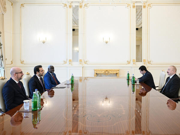 Prezident İlham Əliyev “Zayed İnsan Qardaşlığı Mükafatı” ilə bağlı nümayəndə heyətini qəbul edib - FOTO