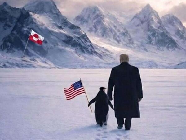 Ağ Ev Trampla pinqvini “əl-ələ” yaydı