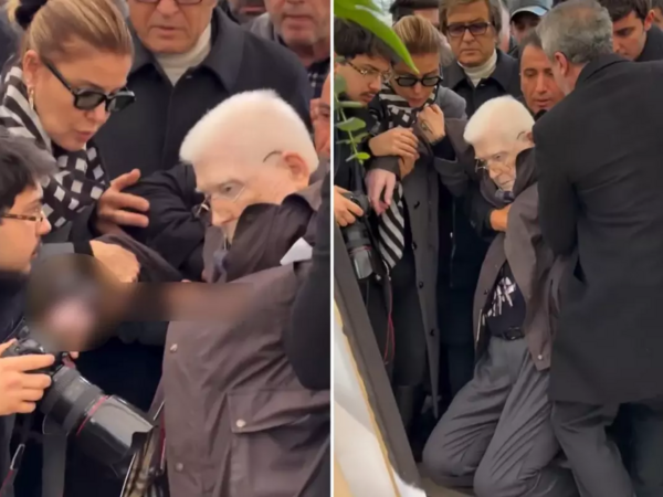 Haldun Dormenin dəfnində qorxu dolu anlar: Aktyor huşunu itirdi - <span class="color_red">FOTO</span>