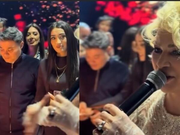 Mətanət gəlinini səhnədə təbrik etdi