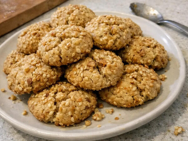 Küncütlü, qozlu peçenye resepti