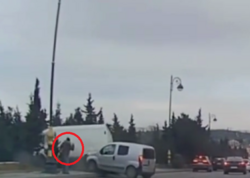 Ölümdən son anda belə xilas oldu - <span class="color_red">VİDEO</span>