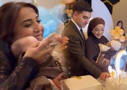 40 günlük nəvəsinə məclis etdi