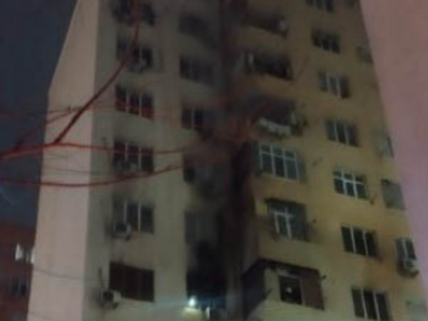 Abşeronda bina yanır - <span class="color_red">VİDEO - FOTO</span>