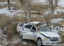 Kəngərlidə ağır qəza - 4 nəfər yaralandı - <span class="color_red">FOTO</span>