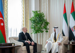 İlham Əliyevin Əbu-Dabidə Birləşmiş Ərəb Əmirliklərinin Prezidenti ilə görüşü olub - <span class="color_red">FOTO</span>