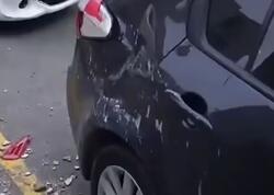 Yasamalda külək binan fasadını qopardı