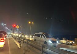 Bakı kənar dairəvi yolda uzun tıcac yaranıb - <span class="color_red">VİDEO</span>