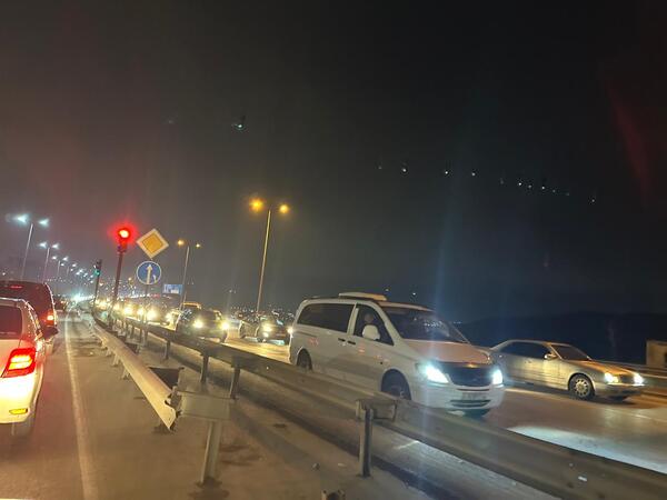 Bakı kənar dairəvi yolda uzun tıcac yaranıb - <span class="color_red">VİDEO</span>