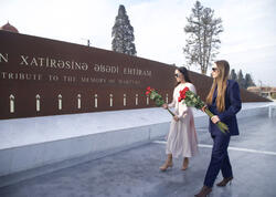 Leyla Əliyeva və Alena Əliyeva Gəncə Memorial Kompleksini və Milli Qəhrəman Natiq Qasımovun ailəsini ziyarət ediblər - <span class="color_red">FOTO</span>