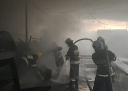 Naxçıvanda mebel sexində yanğın oldu