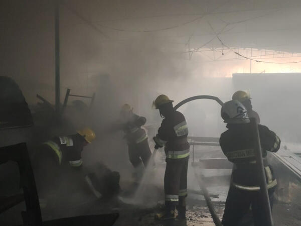 Naxçıvanda mebel sexində yanğın oldu