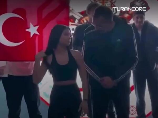 Türk və fələstinli idmançı arasında GƏRGİNLİK - <span class="color_red">VİDEO</span>