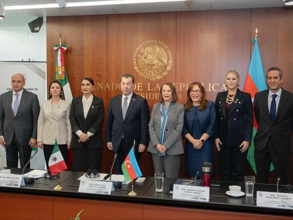 Azərbaycanın deputatları Meksika Senatın sədri ilə görüşüb