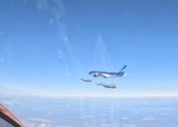 Prezident İlham Əliyevin təyyarəsini qırıclar müşayiət etdi - <span class="color_red">VİDEO</span>