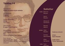“Yaddaş #4” konserti keçiriləcək