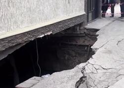 Bakıda qəza: Evin altı ÇÖKDÜ - <span class="color_red">VİDEO</span>