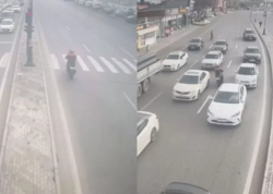 Motosikletlə "avtoş"luq edən həbs olundu - <span class="color_red">VİDEO</span>