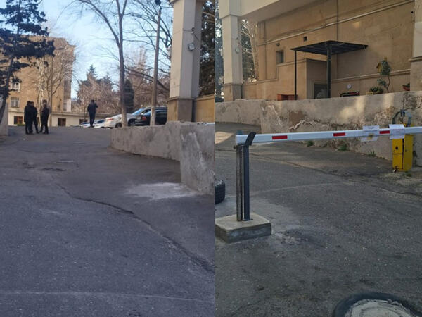 Sakinləri narahat edən şlaqbaumlar söküldü - Fotolar