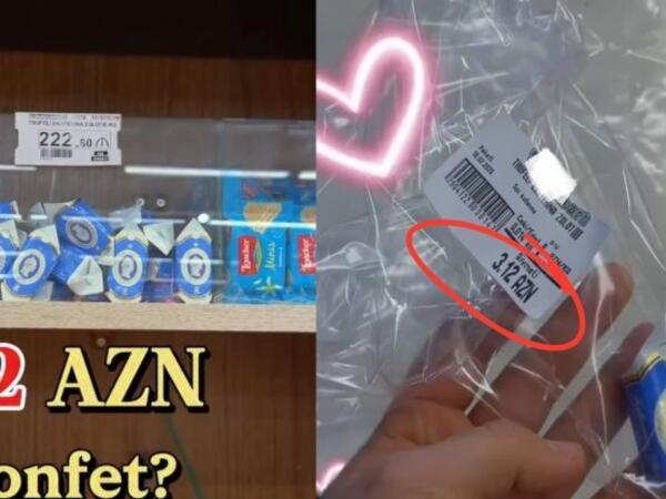 Bakıda kiloqramı 222 manata konfet SATILIR - "Yəqin tərkibində qızıl var" - VİDEO