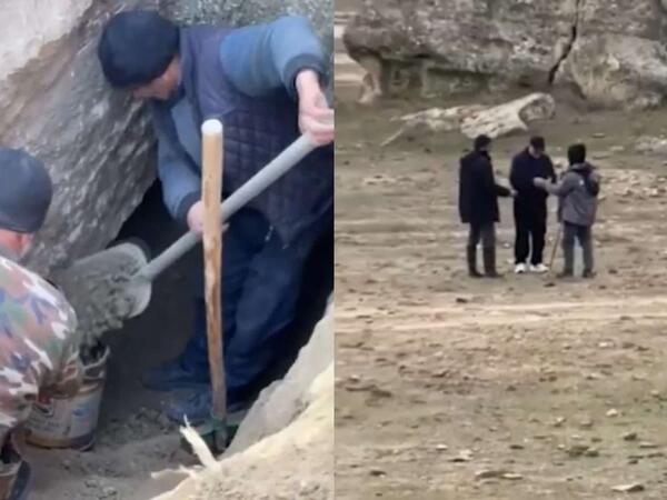 Azərbaycanda qanunsuz qızıl axtaran 5 nəfər SAXLANILDI - <span class="color_red">VİDEO</span>