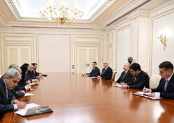 Prezident İlham Əliyev İranın yol və şəhərsalma nazirinin başçılıq etdiyi nümayəndə heyətini qəbul edib - <span class="color_red">FOTO</span>