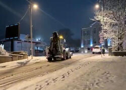 Şuşaya qar yağıb -