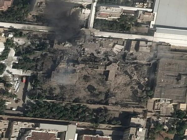 Xameneinin qərargahı tamamilə dağıdılıb