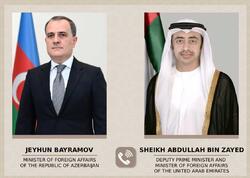 Azərbaycan və BƏƏ XİN başçıları Yaxın Şərqdə vəziyyəti müzakirə edib