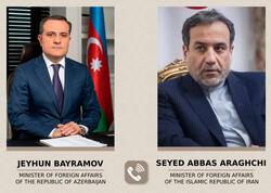 Ceyhun Bayramov İranın xarici işlər naziri ilə DANIŞDI