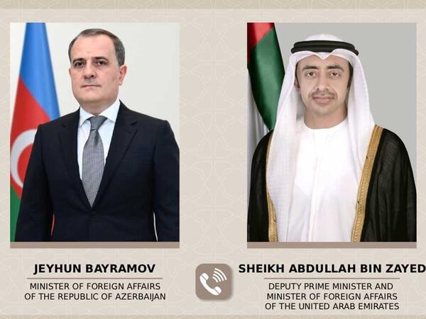 Azərbaycan və BƏƏ XİN başçıları Yaxın Şərqdə vəziyyəti müzakirə edib