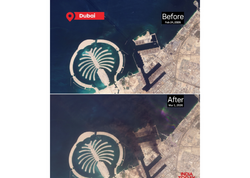 Peyk görüntüləri: Dubay səmasında qara tüstü - <span class="color_red">FOTO</span>