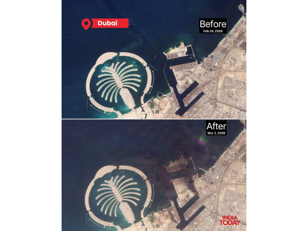 Peyk görüntüləri: Dubay səmasında qara tüstü - <span class="color_red">FOTO</span>