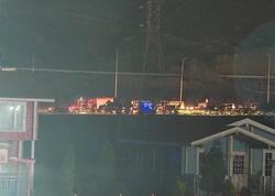 Bakı dairəvi yolda nəqliyyat vasitəsi yandı, sıxlıq yarandı - <span class="color_red">FOTO</span>