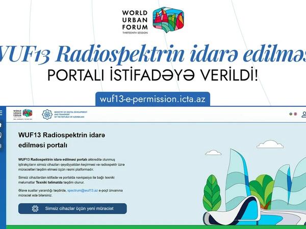 WUF13 radiospektrin idarə edilməsi portalı istifadəyə verilib