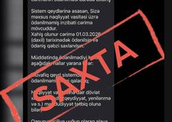 Cərimə borcu SMS-ləri ilə aldanılmayın - XƏBƏRDARLIQ