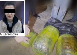 Qadın 14 kq narkotiklə tutuldu