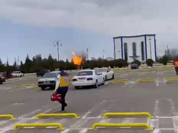 Naxçıvan Hava Limanı yaxınlığına dron düşdü - <span class="color_red">VİDEO</span>