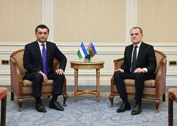 Azərbaycan və Özbəkistan XİN rəhbərləri Yaxın Şərqdəki gərginliyi müzakirə ediblər - <span class="color_red">FOTO</span>