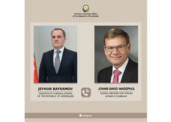 Ceyhun Bayramov almaniyalı həmkarı ilə DANIŞDI