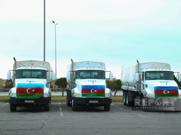 Prezident İlham Əliyevin tapşırığı ilə İrana göndərilən humanitar yardım Astara sərhədinə çatıb - <span class="color_red">FOTO - YENİLƏNİB</span>